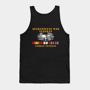 Afghanistan War Veteran - Combat Action Badge w CAB IRAQ  SVC Tank Top